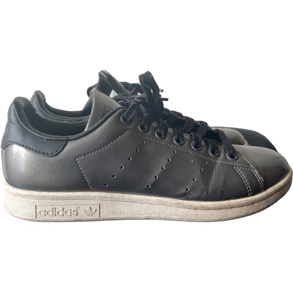 Adidas Originals Womans Black Stan Smith casual sneaker - Picture 5 of 6
